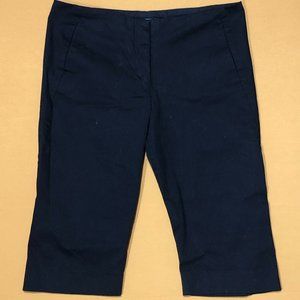 Sitwell Womens Size 12 Black Cotton Capri Pants Made in USA